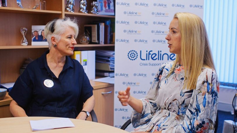 Lifeline Canberra CEO Carrie Leeson reflects on the impact the suicide-prevention support service has on the community. Photos: George Tsotsos. 