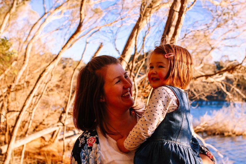 Reka Upward and her daughter Sadie, 3. Upward is passionate about helping women find the help they need to recover psychologically and physically from a difficult birth. Photo: Nikki Bragg.