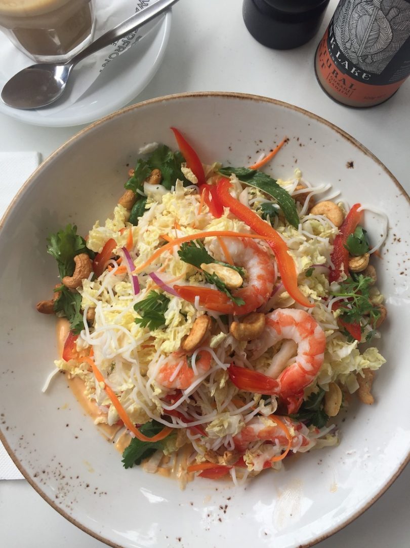 Vietnamese prawn salad at The Waterfront, Merimbula. Photo: Lisa Herbert.