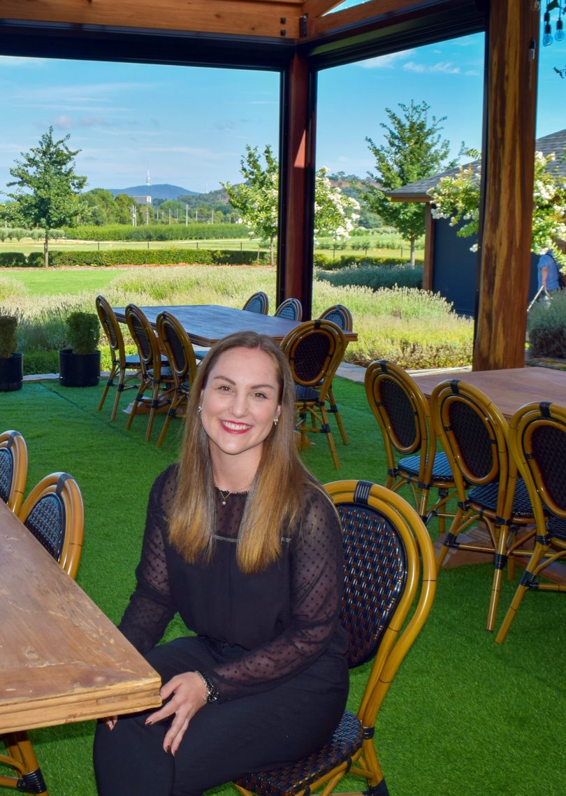 Simone Langdon relaxing at Pialligo Estate.