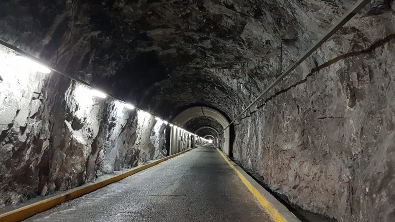 The exploratory tunnel to the site of the underground power station