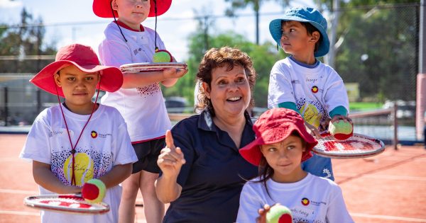 Evonne Goolagong Cawley fulfilling her second dream at Melba Tennis Club