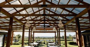 Dining with a view at Pialligo Estate refurbished Garden Pavilions
