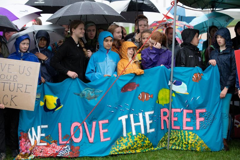 Striking Students are hoping for a sunnier day than the last student strike for action on climate change last November. Photo: Olia Balabina