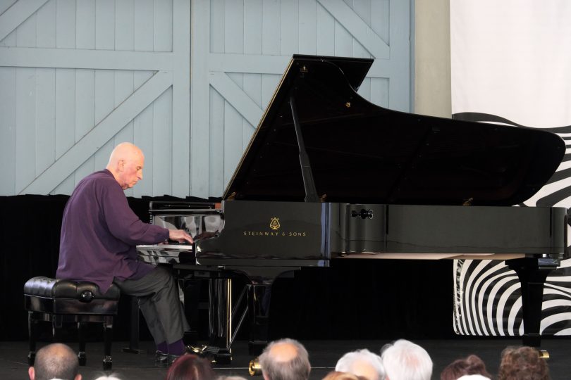 Pianist on piano