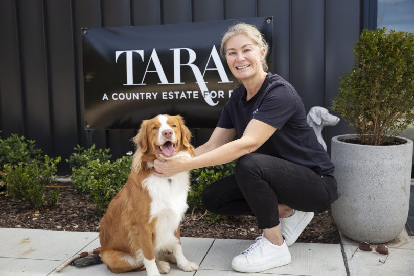 Nicole Dimoff with dog