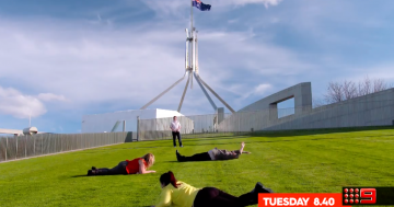 Laughter, mayhem and rolling down the hill as ‘Travel Guides’ visit Canberra