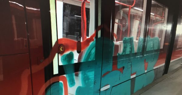 Police catch light rail graffiti offender