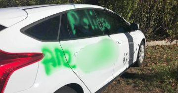 Ten cars sprayed with offensive graffiti in Belconnen suburbs