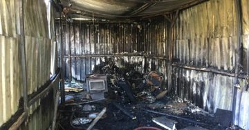 Waramanga garage gutted by fire