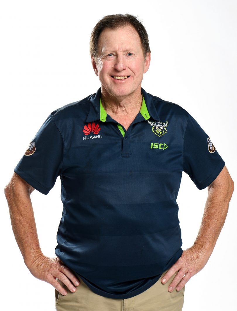 Peter Mulholland proudly involved with the Canberra Raiders. Photo: Raiders supplied.