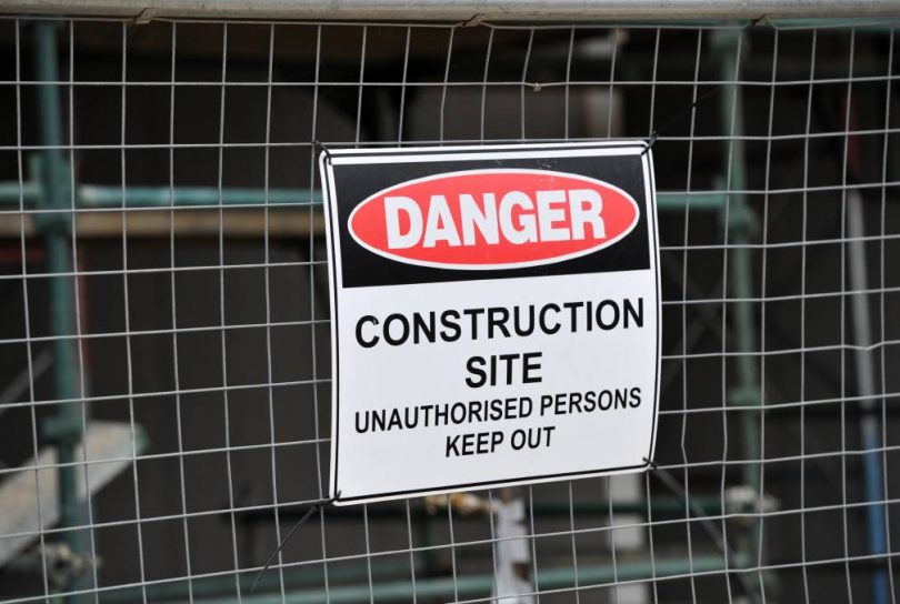 Construction sign.