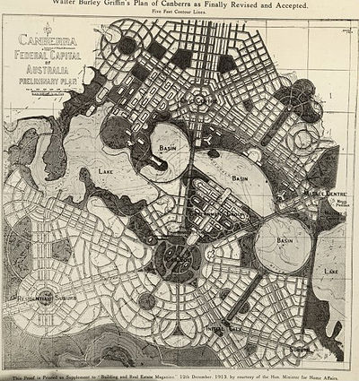 Old map of Canberra