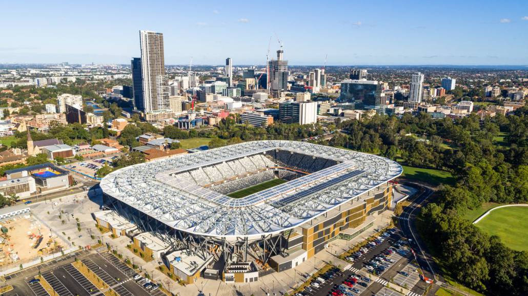 Site of recent Raiders and Brumbies games, Parramatta's Bankwest Stadium. Photo: Bankwest Stadium.