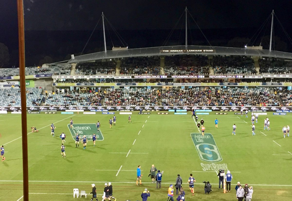 The Brumbies at Bruce Stadium. Photo: Tim Gavel.