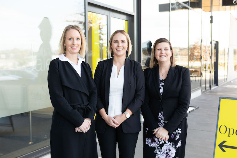 Janae Burleigh, Brook Keir and Lisa Hyland