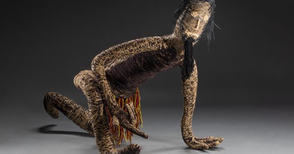 Striking life-sized Indigenous sculptures on show for the first time at National Museum