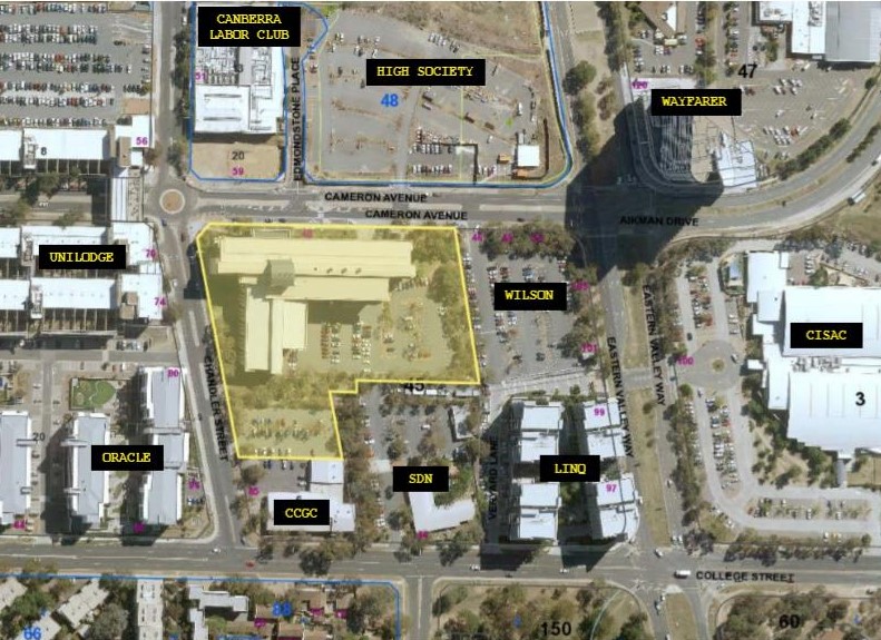 Separate to to the 12-storey building, two levels of basement parking would be constructed on the bigger block