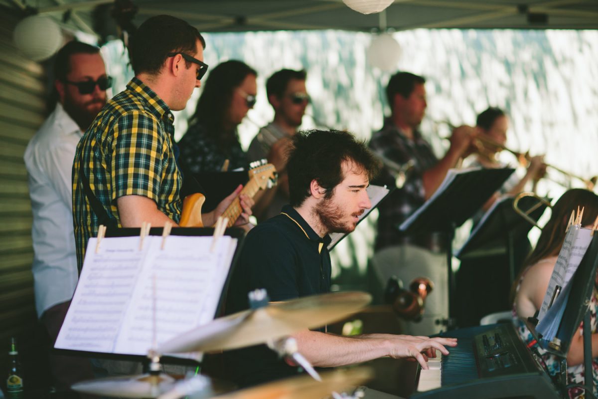 Band performing