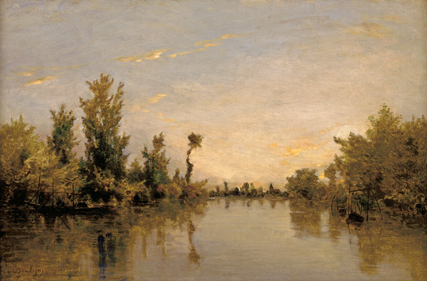 Banks of the Seine [Rive de la Seine] 1855 oil on canvas 35.2 x 54 cm Morgan Thomas Bequest Fund 1950 Art Gallery of South Australia, Adelaide