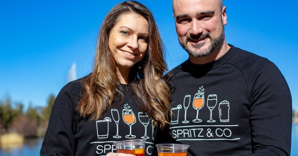 Spritz couple's cup runneth over with love for sparkles and Canberra