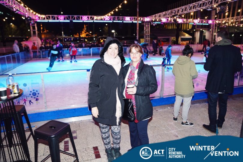 EO PWDACT Rachel Sirr and Louise Moloney at Wintervention