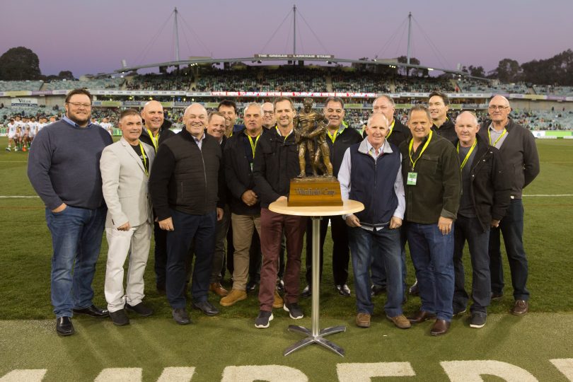 The 1989 team at this year's reunion. Photo: Ben Southall. 