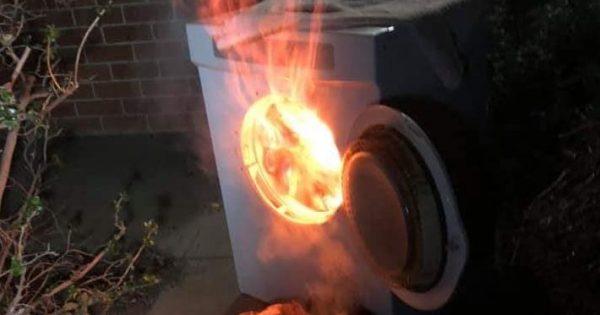 Lucky escape for family after clothes dryer catches fire overnight