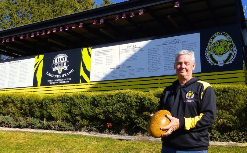 Queanbeyan Tigers Australian Football Club legend and long-time volunteer Gary Bullivant has received a distinguished sports award from the NSW Government. Photo: Michael Weaver