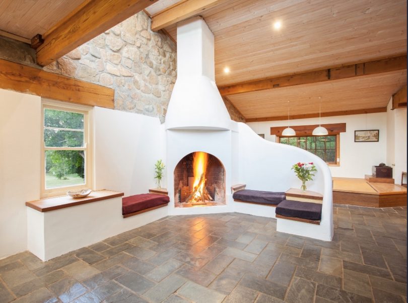 A feature of this Araluen home is the stunning hand made fireplace. Photo: supplied