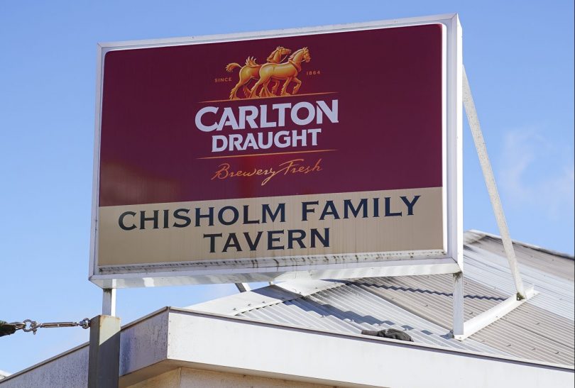 Chisholm Family Tavern sign