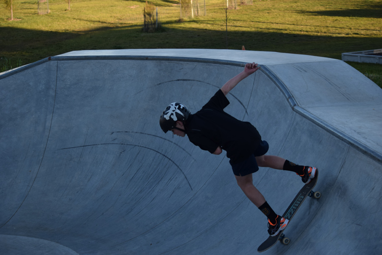 Kid on skateboard