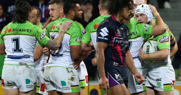 Raiders ride the Storm to record one of Canberra's greatest sporting comebacks