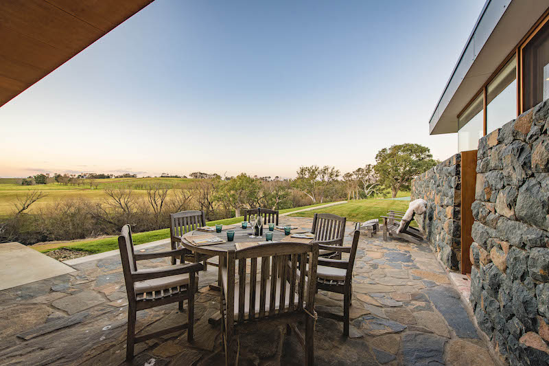 Bluestone was a strong feature in the construction of this house. 