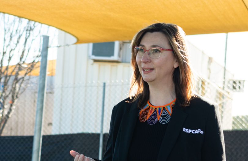 RSPCA CEO Michelle Robertson standing outdoors. 