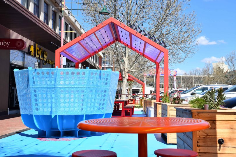 The Woolley Street Noodle Bowl installation.