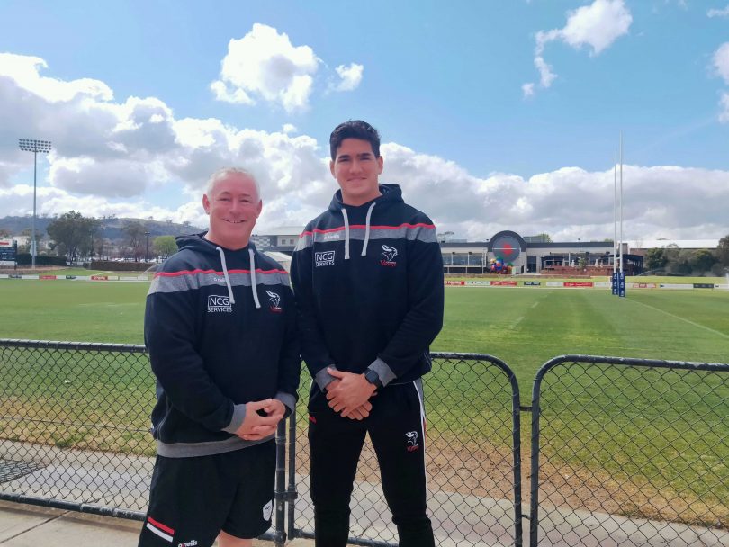 Canberra Vikings coach and captain at Viking Park.