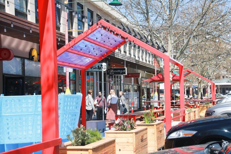 Installations in Woolley Street.