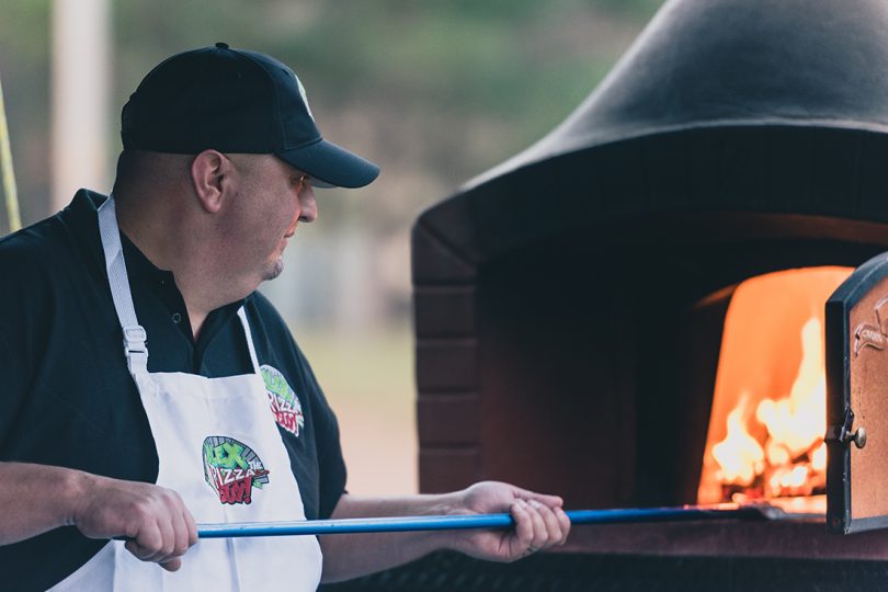 Alex at the oven