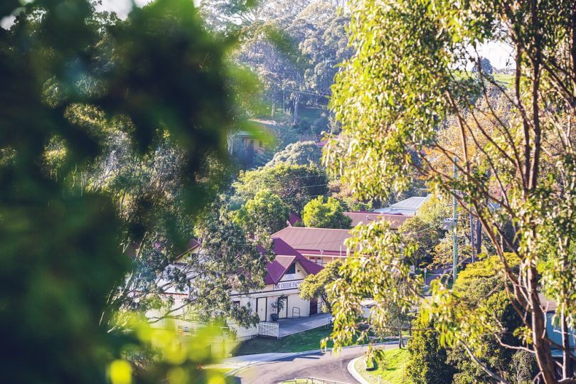 Tilba's main street bustles with tourists