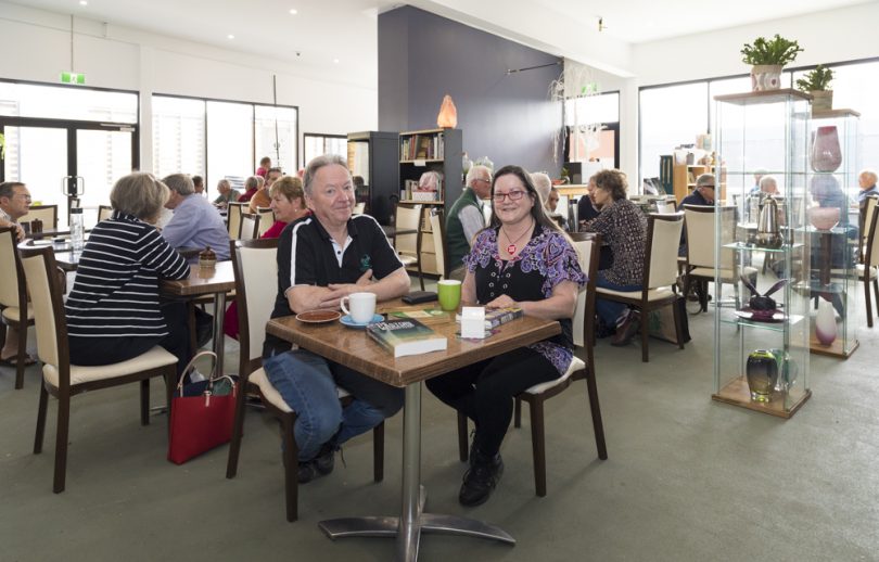 Simon Maddox and partner Jenni Lawton at Beyond Q bookstore.