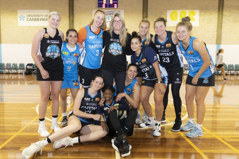 University of Canberra Capitals team in 2019.