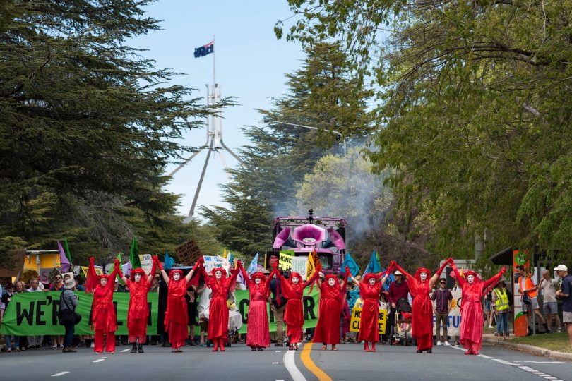 Extinction Rebellion protests in Canberra