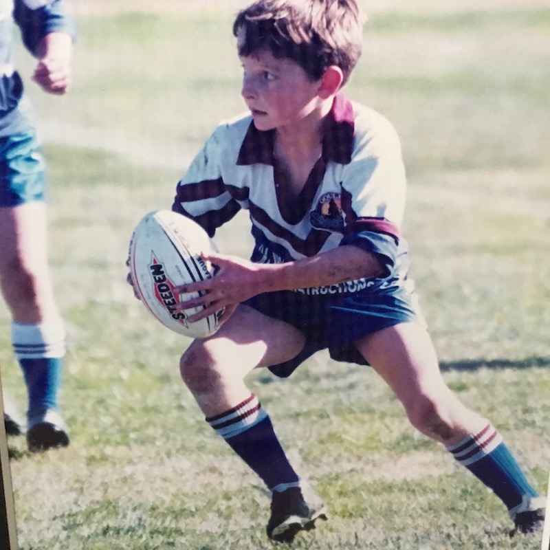 Jarrod Croker playing league as a nine year old