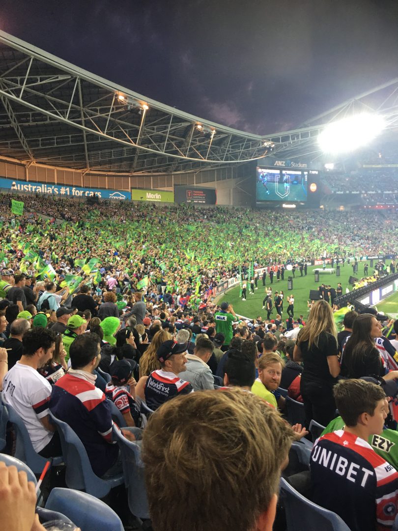 Raiders supporters at ANZ Stadium