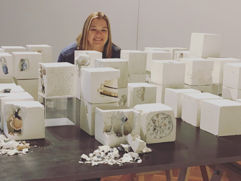 Naomi Taylor Royds with her Memory Blocks