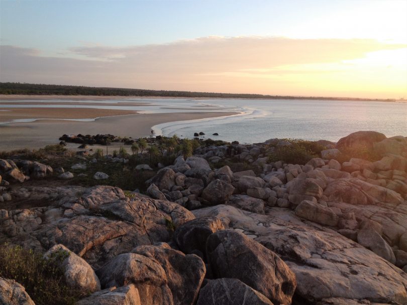 Looking back over Woody's beach near Nhulembuy