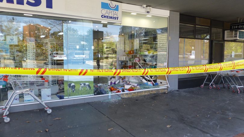 Capital Chemist at Deakin after the accident