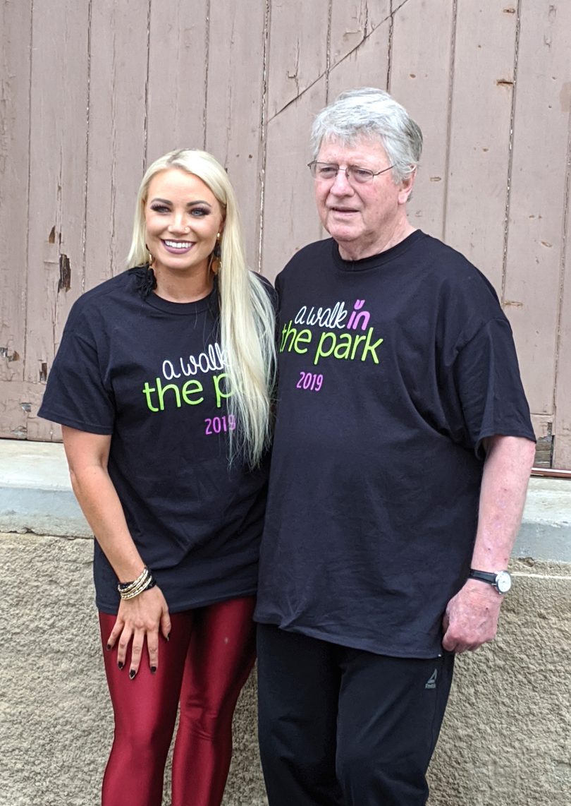 Hayley Jensen with her uncle John Kimball