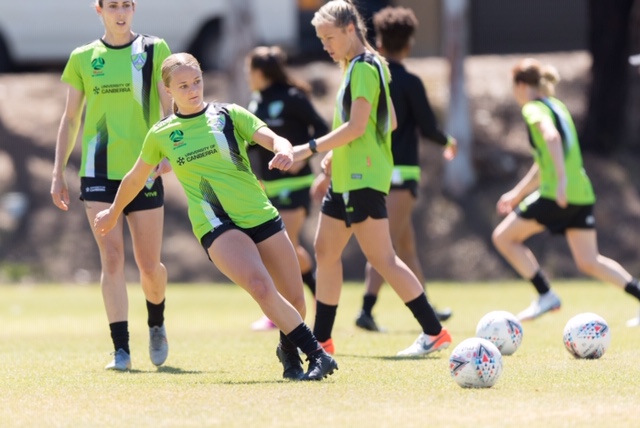 Hayley training with team mates